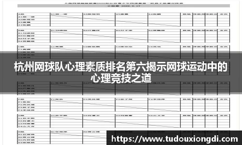 杭州网球队心理素质排名第六揭示网球运动中的心理竞技之道